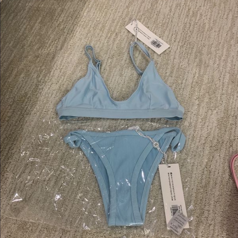 beautiful blue bikini